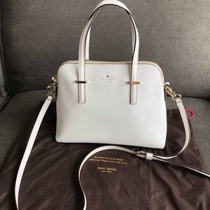 Kate Spade ♠️ Maise Satchel in white